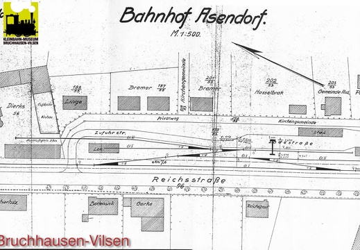 Lageplan Bf Asendorf 1942